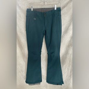 Roxy teal snowpants, XS PETITE